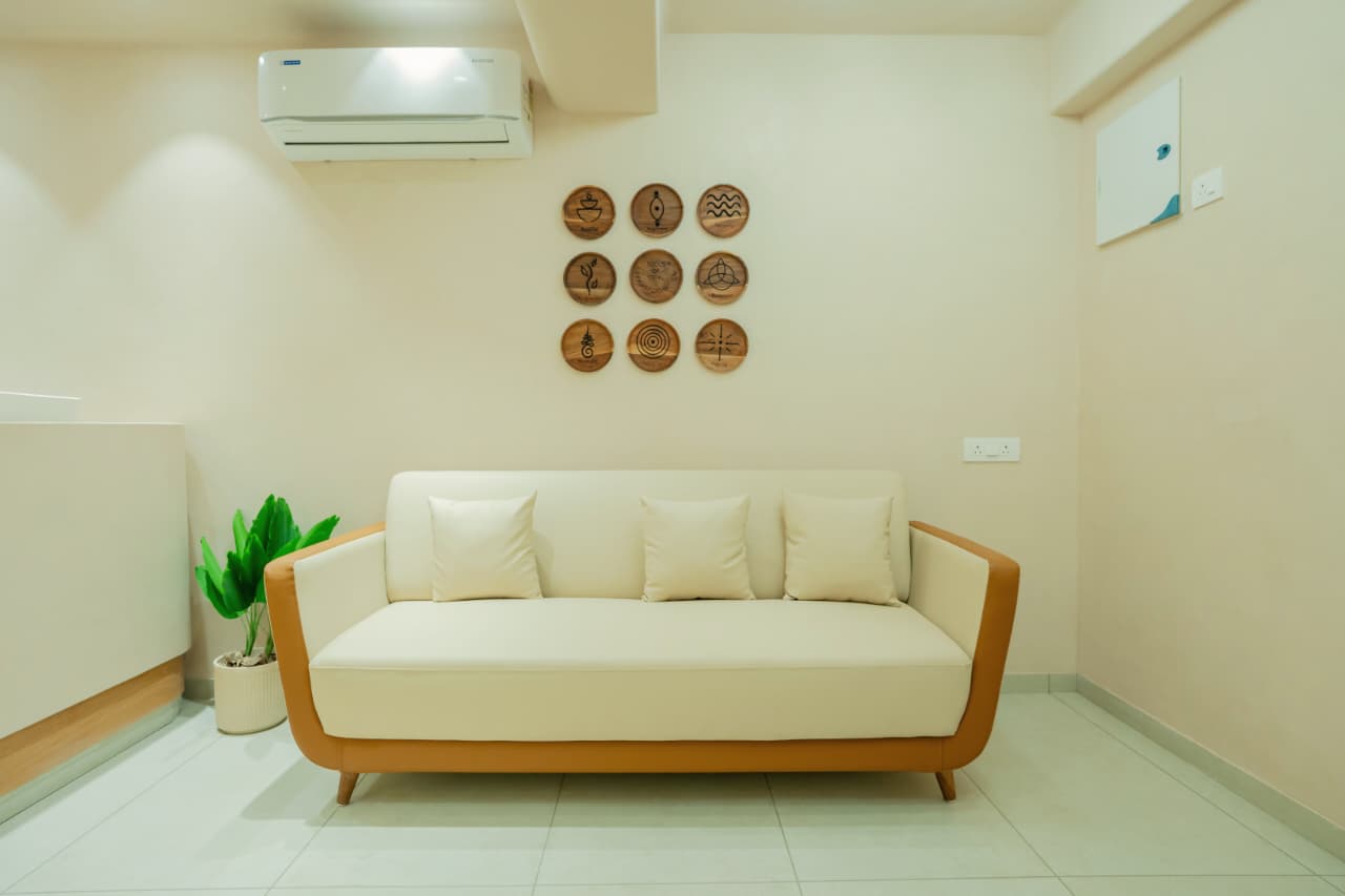 Treatment room with dental chair and equipment