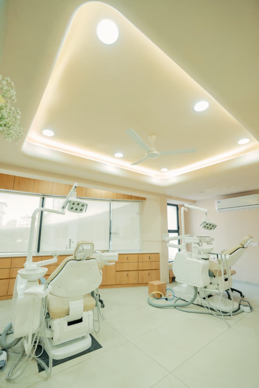 Treatment room with dental chairs at Enbite Dental Clinic, Vadodara
